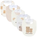 Chicco Baby Lätzchen Set – 5er Pack Baumwolle für Mädchen