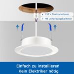 ZIZZLER 40er Set LED Einbaustrahler 230V – Flach 68-80mm für Bad & Küche IP44 – Bild 6