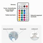 Qoolife Solar Pool Leuchte Oktopus – 16 WRGB Farben mit Fernbedienung & IP68 Wasserdicht, 2er Pack – Bild 7