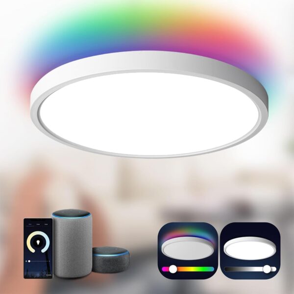 ANTENLICHT Smart LED Deckenlampe 24W Ø30cm – WiFi & Sprachsteuerung für Schlafzimmer