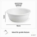 PiuPet 3er Set Katzennäpfe 250ml – Ergonomische Fressnäpfe aus Steinzeug für Katzen – Bild 5