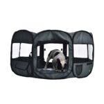 Amazon Basics Achteckiger Haustier-Laufstall 114 cm – Tragbar & Platzsparend für kleine Haustiere