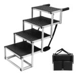 QWORK Klappbare Hundetreppe 64 cm mit 4 Stufen – Rutschfeste Einstiegshilfe bis 80 kg – Bild 7