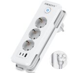 EROIZNY Steckdosenleiste 6in1 mit USB-C PD 20W – Kompakt für Reisen & Büro