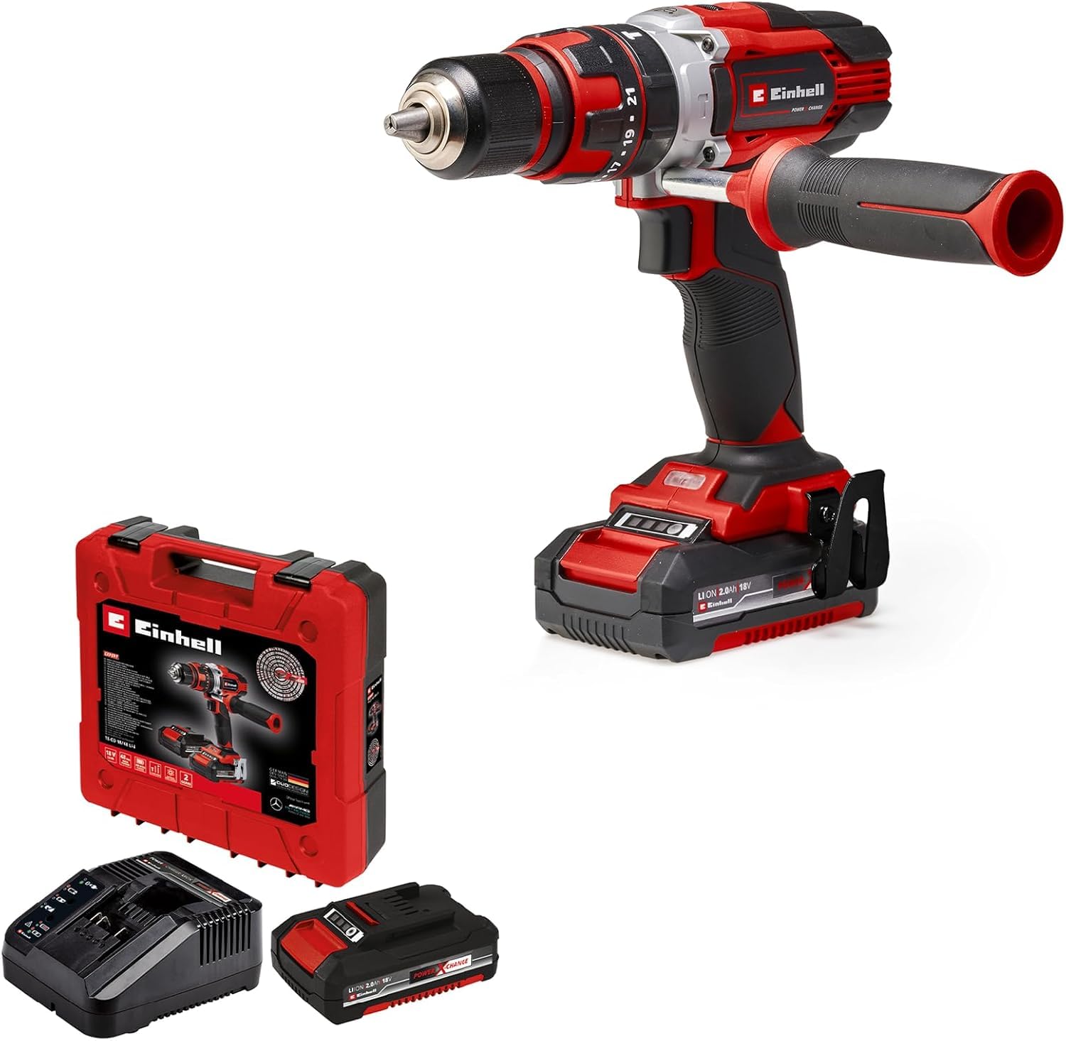 Einhell Akku-Schlagbohrschrauber TE-CD 18/48 Li-i – 48 Nm mit PXC System & Koffer
