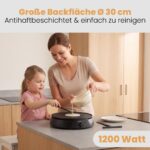 Clatronic® Crepes Maker CM 3849 – Ø 30 cm Antihaft-Backplatte mit Thermostat & Zubehör – Bild 2