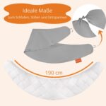 sleepling Stillkissen 40 x 190 cm – Multifunktionales Mondkissen mit Mikrofaser für Schwangerschaft & Baby – Bild 3