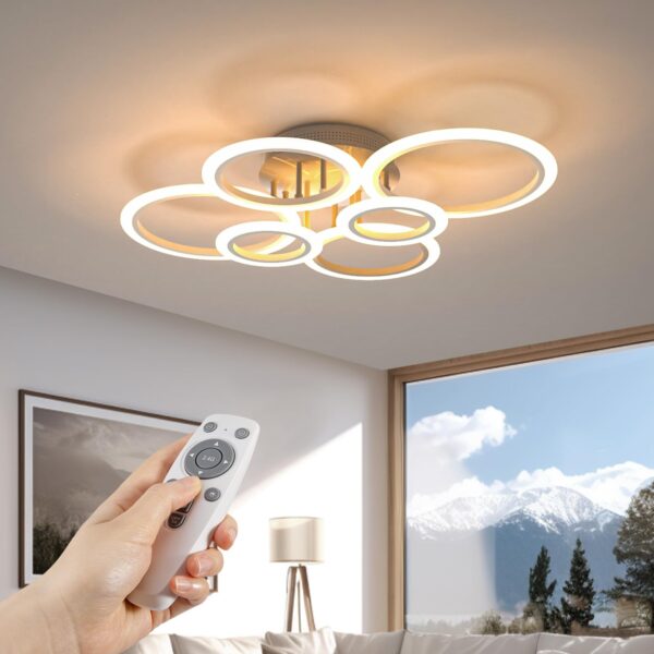 RUYI 72W LED Deckenleuchte Ø80cm – Dimmbar mit Farbwechsel & Fernbedienung