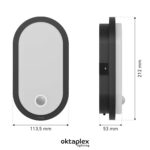 Oktaplex Plato LED-Aussenleuchte mit Bewegungsmelder – 1010lm warmweiss IP65 – Bild 6