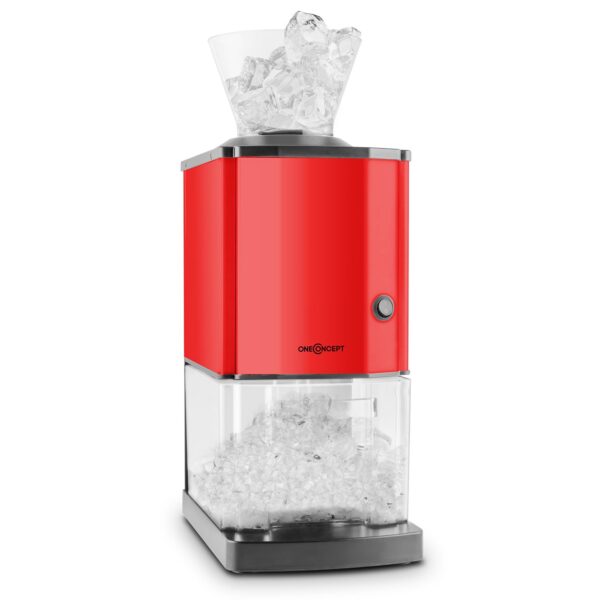 OneConcept Crushed Ice Maschine – Elektrischer Eiscrusher mit 15kg/h Leistung