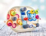 Selecta Spintivity 20 cm Motorikbrett aus Holz – Entwicklungsspielzeug für Babys – Bild 2
