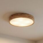 Lindby Tanju Deckenlampe 50 cm – Eichenholz Vintage Rustikal 4-flammig E27 – Bild 2