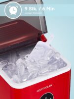 NORTHCLAN Eiswürfelmaschine 14kg – Professionelle Eisherstellung in 6 Minuten für Zuhause – Bild 2