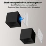 KwatTsz LED-Wandleuchte mit Bewegungsmelder & 6000mAh Akku – 2er Set Schwarz – Bild 6