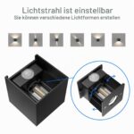 Klighten 2er Set Aussenwandleuchte mit Bewegungsmelder Naturweiss 4500K – IP54 – Bild 3