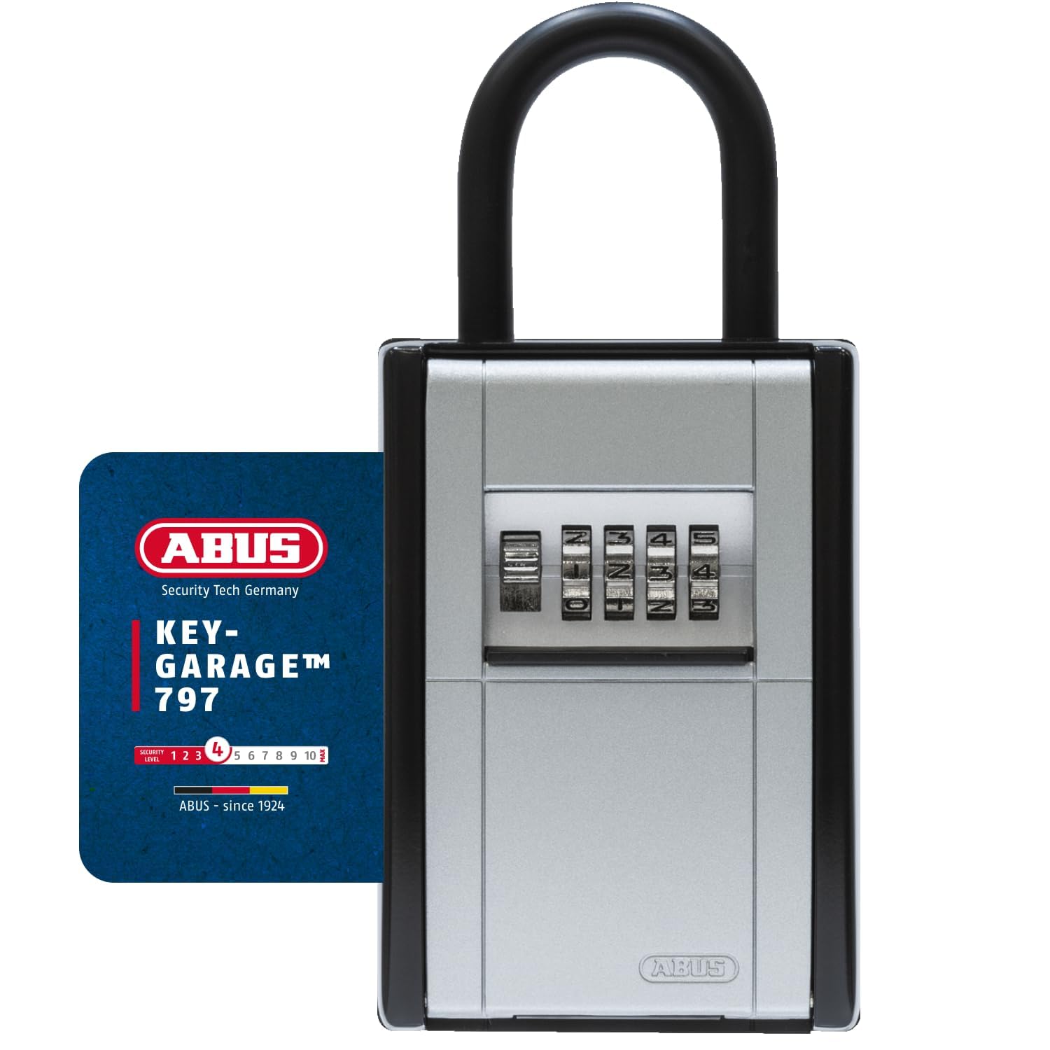 ABUS KeyGarage 797 Schlüsselsafe mit Zahlencode & Bügel – Schlüsselkasten für 20 Schlüssel