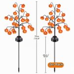 Fohil Halloween Solarlampen 2er Set – 20 LED Kürbisse mit 2 Modi für Garten & Aussenbereich – Bild 7