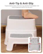 metaheim Tritthocker 2 Stufen für Kinder – Sicherer Badezimmer-Hocker mit Anti-Rutsch – Bild 5