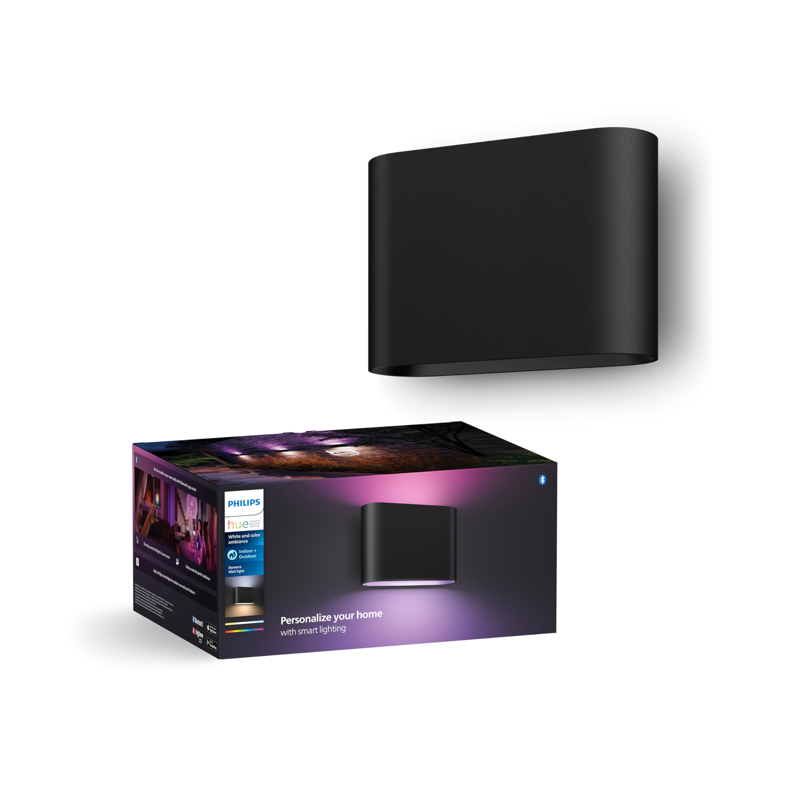 Philips Hue Dymera Wandleuchte – Intelligente LED Innen- & Aussenleuchte mit Farbsteuerung