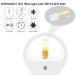 SHYOSUCCE LED Wandleuchte mit G9 Lampe – Warmweisses Gips Wandlicht für jeden Raum – Bild 2