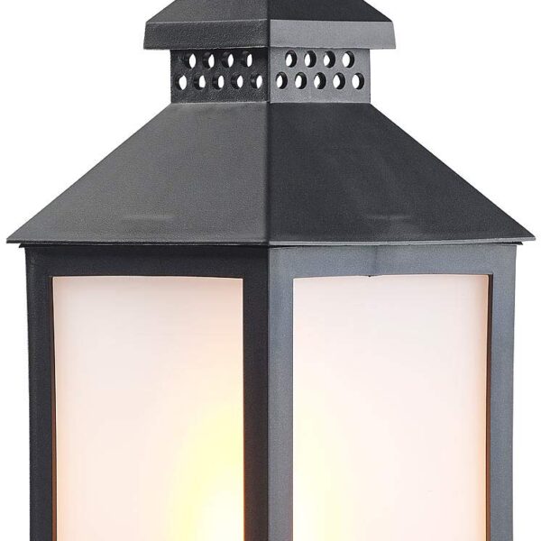Lunartec LED-Laterne Outdoor mit Flammeneffekt & Timer – Stimmungslicht für Balkon & Terrasse