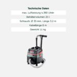 metabo ASR 25 L SC Nass-Trockensauger – Industriesauger mit SelfClean-Filterung für Baustellen – Bild 5