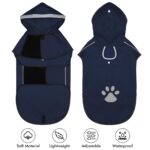BiPawTi Hunderegenmantel Grösse L – Wasserdicht mit reflektierender Kapuze für grosse Hunde – Bild 8