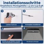 HOTUT Solar-Wandleuchte mit Bewegungsmelder 4400 mAh – 1500 lm IP65 für Aussen – Bild 9