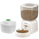 PUPPY KITTY Futterautomat & Katzenbrunnen Combo – 3L + 2L mit 180 Tagen Batterie