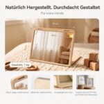 WOODEN TEETHER Baby Spiegel Montessori – Doppelseitiges Spielzeug für Neugeborene 0-12 Monate – Bild 7