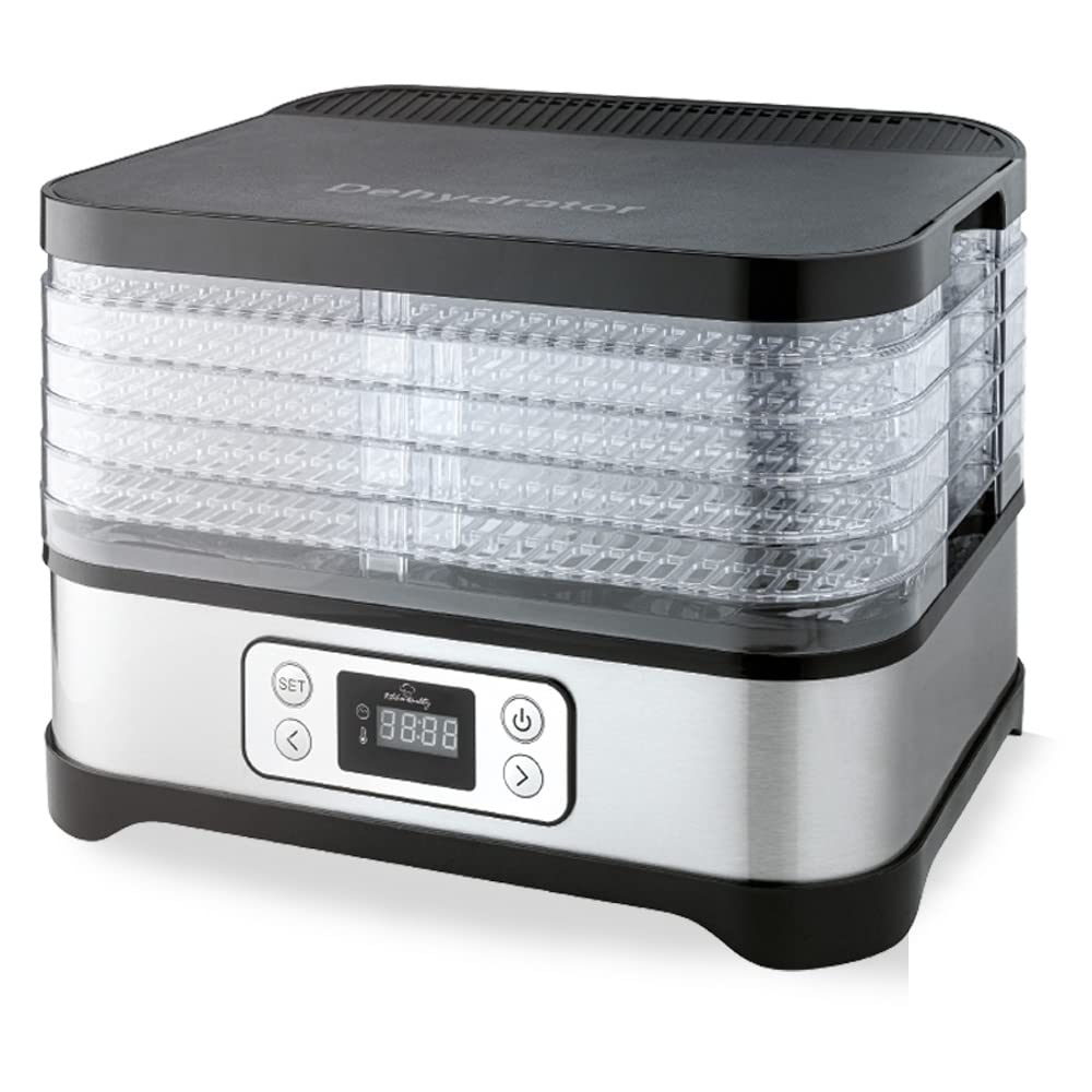 KitchenQuality Dörrautomat 260W mit 5 Einlegeböden – Gesunde Snacks selbst herstellen