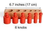 BOHS Montessori-Zylinderblöcke – 4er Set Holzpuzzle mit Knöpfen für frühe Motorik – Bild 3