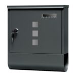 WOLTU Wandbriefkasten mit Zeitungsfach & Schloss – Anthrazit, 30,5x33,5 cm – Bild 8