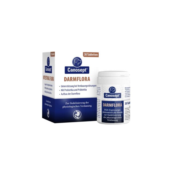 Canosept Darmflora Hund – 30 Tabletten mit Probiotika & Präbiotika für gesunde Verdauung