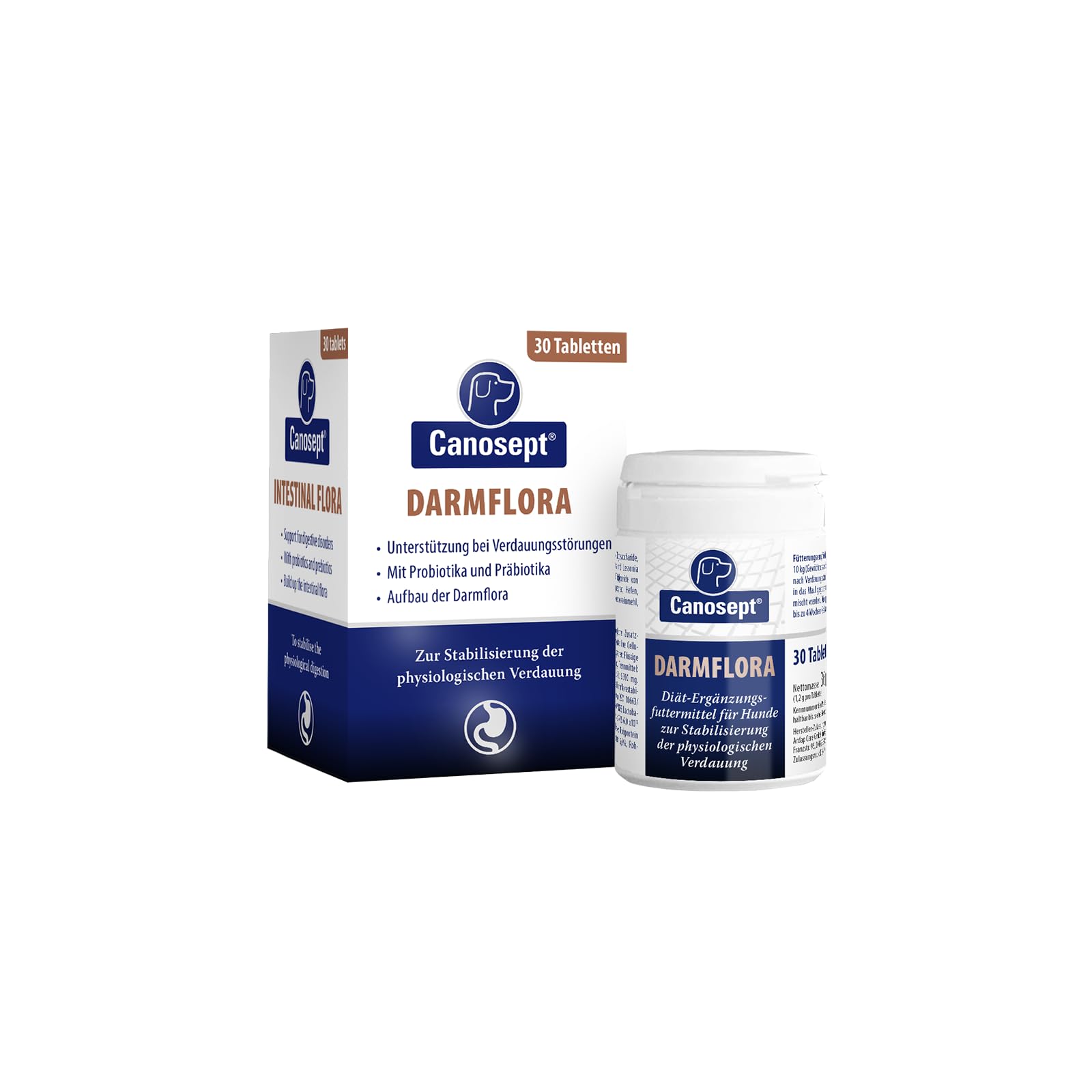 Canosept Darmflora Hund – 30 Tabletten mit Probiotika & Präbiotika für gesunde Verdauung