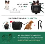 ANZOME Hundekorb Fahrrad Vorne mit Sicherheitsgurt – Transportkorb für kleine Haustiere – Bild 3