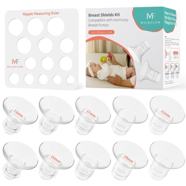 10er Set Flansch-Einsätze 13–21mm für Milchpumpen – Universell kompatibel mit Momcozy, Medela & mehr