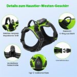 AUAUY LED-Hundegeschirr Grösse L – Aufladbar, Reflektierend & Atmungsaktiv – Bild 3