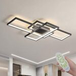 ASDMD LED Deckenleuchte 90cm Aluminium – Dimmbar mit Fernbedienung & 3000K-6000K
