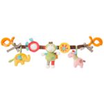 Fehn Kinderwagenkette Safari – Babyspielzeug mit Rassel, Quietsche & Spiegel