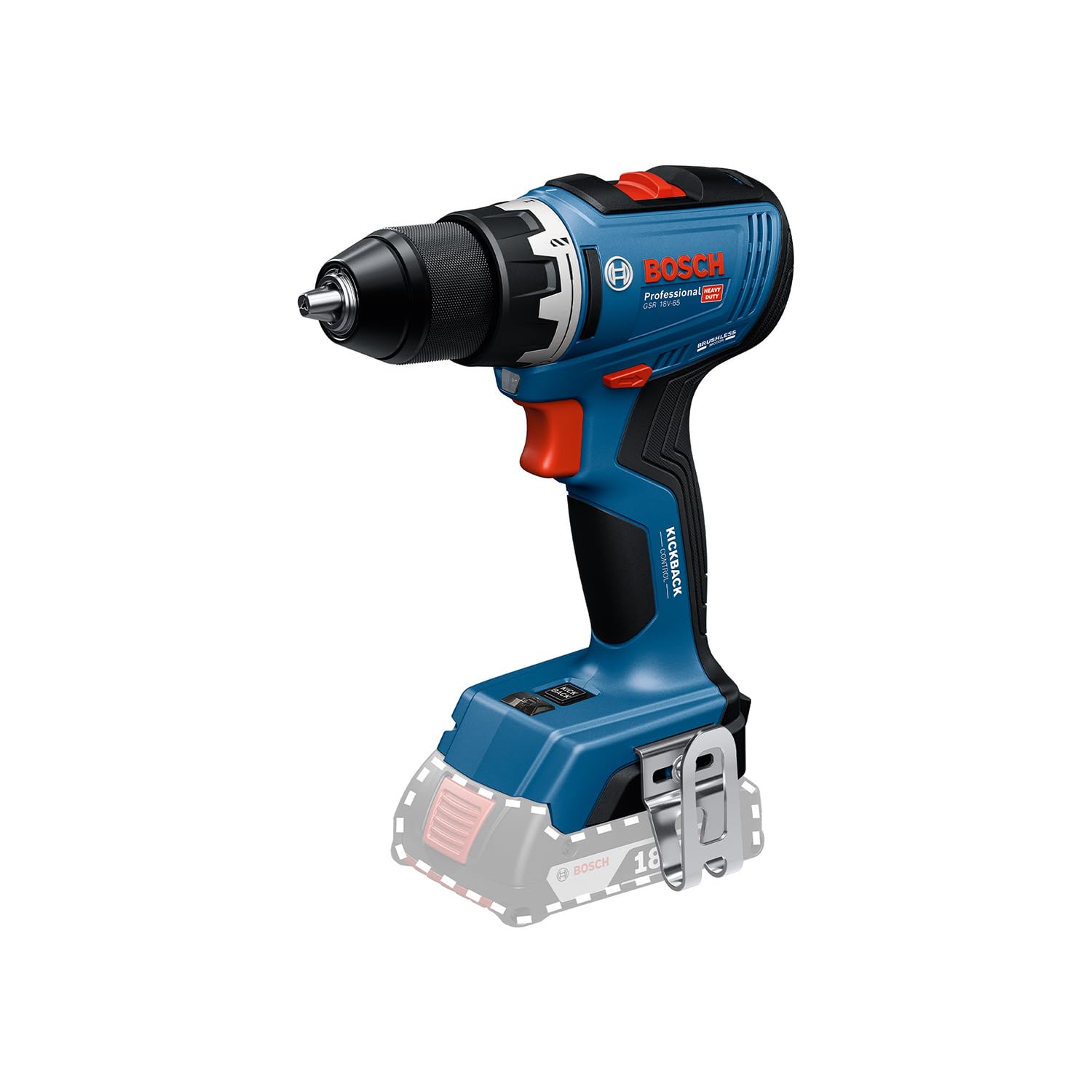 Bosch Professional GSR 18V-65 Akku-Bohrschrauber – Bürstenlos 63 Nm für Profis