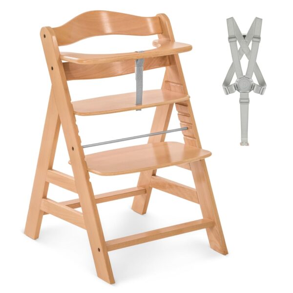 hauck Alpha+ Holz-Hochstuhl – Mitwachsend von 6 Monaten bis 90 kg für Familien