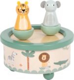 small foot Spieluhr Safari aus FSC-Holz – Musikdose mit Tiger & Elefant ab 2 Jahren