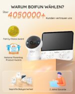 BOIFUN 2.5K WLAN-Babyphone mit 5,5-Zoll-Monitor – KI-Erkennung & 360° Kamera für sicheren Babyschlaf – Bild 2