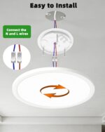 Bowfar LED Deckenleuchte 12W 2600LM – Dimmbar mit Fernbedienung, IP54 Wasserfest, Ø30CM – Bild 9