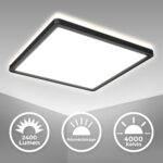 B.K.Licht LED Deckenlampe 29x29 cm, ultraflach – Indirekte Beleuchtung für jeden Raum – Bild 2