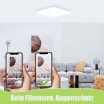 Philonext LED-Deckenleuchte 48W, 5000lm, 6500K – Flache Deckenlampe mit Augenschutz – Bild 6