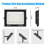 Blivrig LED Strahler 100W Außen – 10000lm Warmweiß IP66 Fluter für Garten & Hof – Bild 6