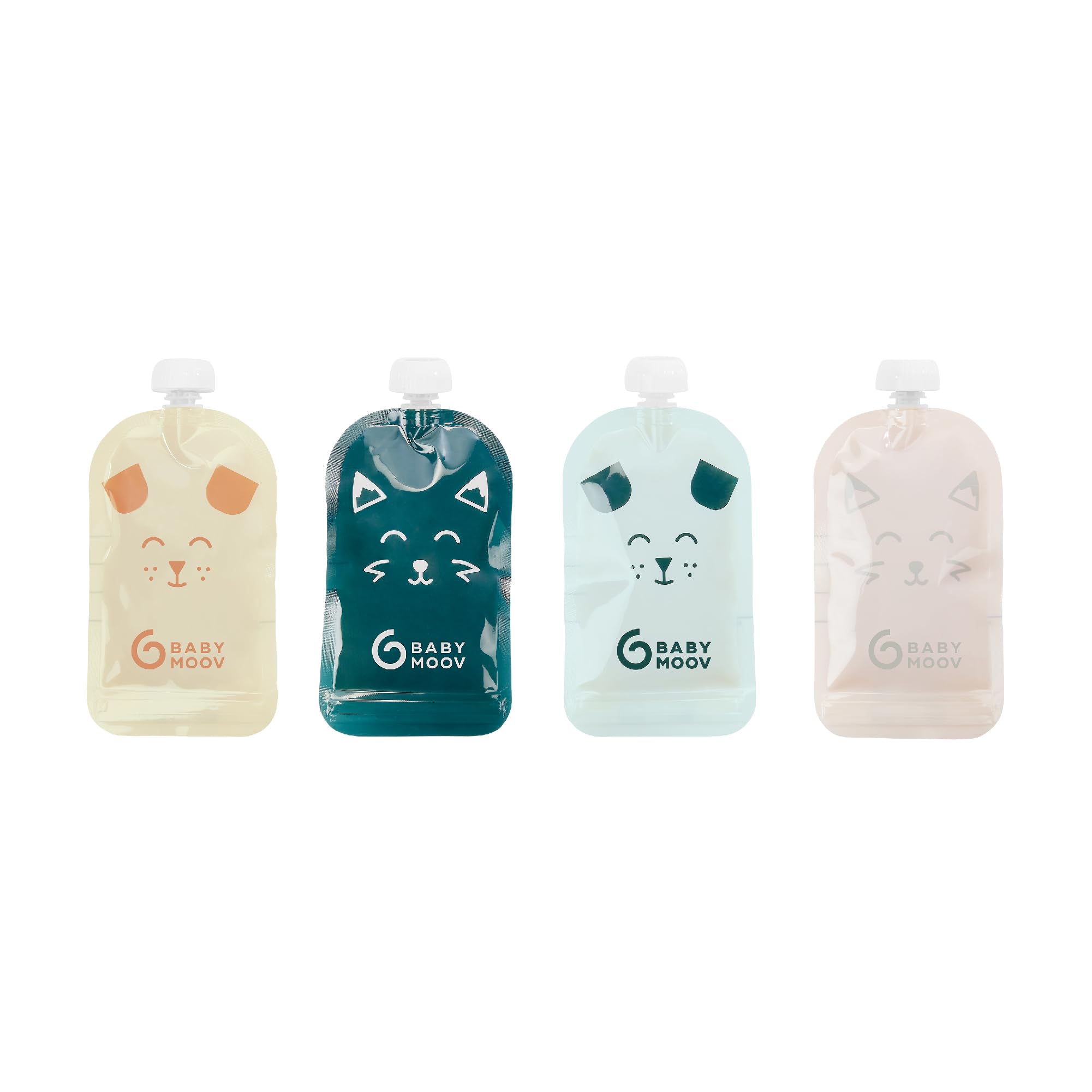Babymoov ISY Quetschbeutel 150ml – 20er Set wiederverwendbar aus recyceltem Kunststoff
