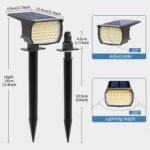 WENATY 4er Set Solarstrahler mit 46 LEDs – Warmweiss IP65 für Garten & Hof – Bild 2